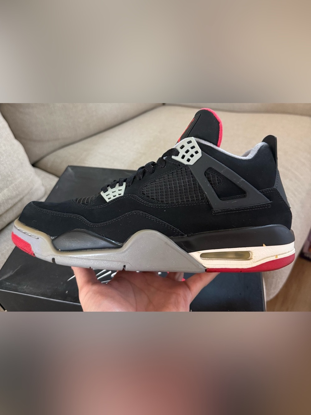 Air Jordan 4 Retro Bred 2012 Size 10.5 OG Box - Picture 7 of 8